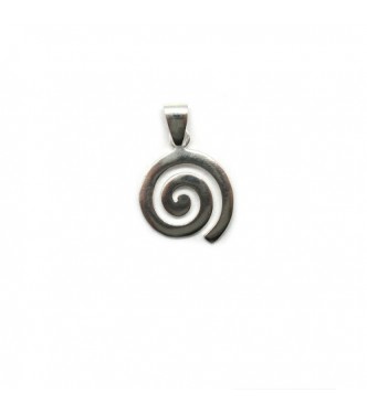 PE001384 Genuine sterling silver pendant solid hallmarked 925 Spiral 